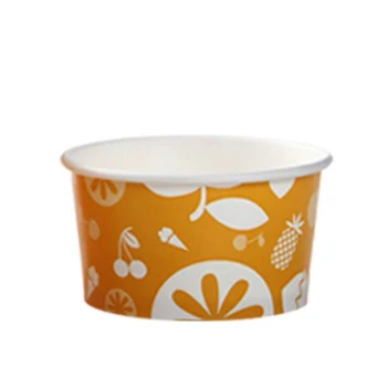 Индивидуальный продукт 2020 Одноразовые бумажные миски для горячего супа на 5 унций, 8 унций, 12 унций / бумажные стаканчики для льда / салатницы 4