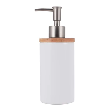 Керамический дозатор для мыла объемом 400 мл, скандинавский стиль, дозатор лосьона, дозатор мыла для кухни и ванной -белый