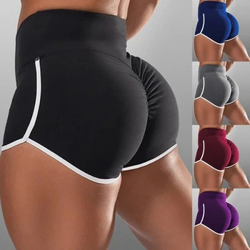 Женские спортивные шорты для йоги, летние шорты для бега, леггинсы, короткие штаны с высокой талией, одежда для фитнеса и бега трусцой