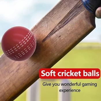 Отскок 6,3 СМ, Прочная игровая Тренировочная практика, Привлекательные Традиционные швы, мяч для крикета для игроков всех возрастов, забавный мягкий полиуретановый материал 1