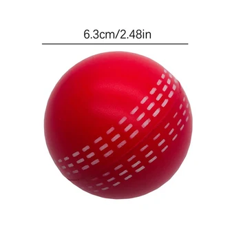 Отскок 6,3 СМ, Прочная игровая Тренировочная практика, Привлекательные Традиционные швы, мяч для крикета для игроков всех возрастов, забавный мягкий полиуретановый материал 5