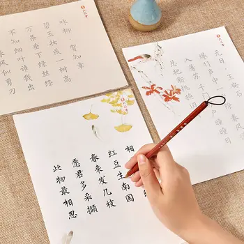 Красочная китайская тетрадь для стихотворений Китайский Мелкий обычный шрифт Каллиграфическая кисть Тетрадь для практических занятий для студентов Caderno