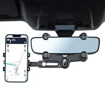 Автомобильный держатель для телефона, Поворачивающийся на 360 градусов, Автоматическое Зеркало заднего вида, Подвесной зажим для сиденья, кронштейн для мобильного телефона, Многофункциональный держатель