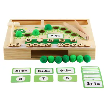 Деревянная математическая игрушка для счета, обучающая игра для дошкольников, игра на сложение и вычитание, детские учебные пособия для 3, 4, 5, 6-летних девочек и мальчиков 0
