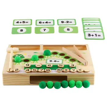 Деревянная математическая игрушка для счета, обучающая игра для дошкольников, игра на сложение и вычитание, детские учебные пособия для 3, 4, 5, 6-летних девочек и мальчиков 2