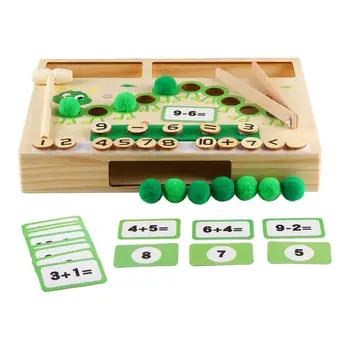 Деревянная математическая игрушка для счета, обучающая игра для дошкольников, игра на сложение и вычитание, детские учебные пособия для 3, 4, 5, 6-летних девочек и мальчиков 3