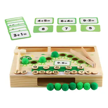 Деревянная математическая игрушка для счета, обучающая игра для дошкольников, игра на сложение и вычитание, детские учебные пособия для 3, 4, 5, 6-летних девочек и мальчиков 4
