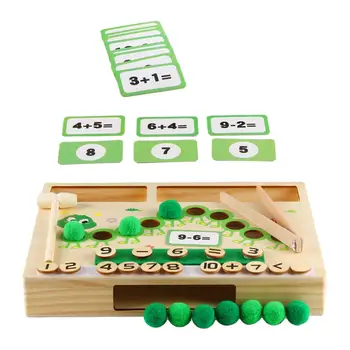 Деревянная математическая игрушка для счета, обучающая игра для дошкольников, игра на сложение и вычитание, детские учебные пособия для 3, 4, 5, 6-летних девочек и мальчиков 5
