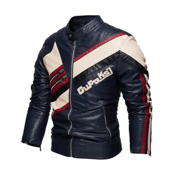 2023 Новое мужское осенне-зимнее мужское высококачественное модное пальто, куртка из искусственной кожи, мужские деловые повседневные куртки в мотоциклетном стиле