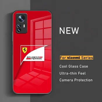 Роскошный Спортивный автомобиль Ferrari для Xiaomi 13 Lite Poco M4 Pro Poco X3 12-12X Redmi Note 11 10 8 Poco X3Pro 9 Защитное стекло Coque