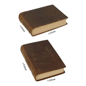 Винтажный блокнот для дневника, творческий блокнот, кожаный блокнот для эскизов ручной работы, книга из воловьей кожи 2