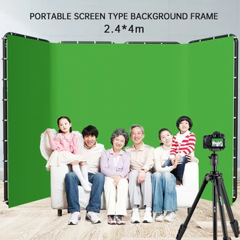 Рамка для фоновой подставки SH 2.4x4M с фоновыми изображениями на зеленом экране Поддержка фона для фотосъемки Штатив для студийного освещения