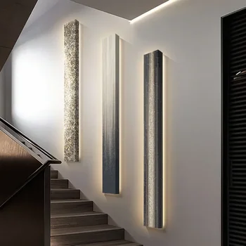 Современный роскошный настенный светильник, настенное украшение, картина, светящийся светодиод для гостиной, украшения дома в коридоре, настенный светильник из алюминиевого сплава