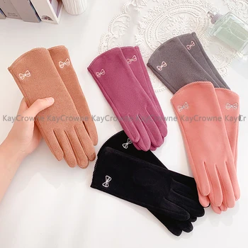 Новые модные женские перчатки Grace Зимние Перчатки Элегантные Теплые ветрозащитные перчатки без пальцев для верховой езды Варежки Аксессуары
