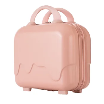 14-дюймовый переносной багаж для путешествий, портативная косметичка, легкая посадка, профессиональный макияж, простой мини-чемодан, сумка для женщин