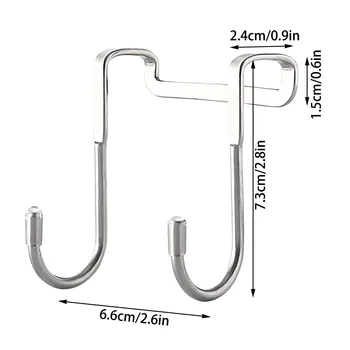 S-образный дверной крючок для вешалки из нержавеющей стали, крючок для одежды, дверной задний настенный крюк