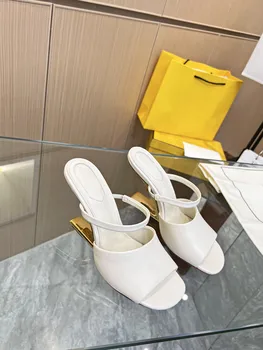 Женская обувь First С ремешком на босоножке, Кожаные Босоножки на высоком каблуке с открытым носком и Логотипом бренда Vipol 9992310152102