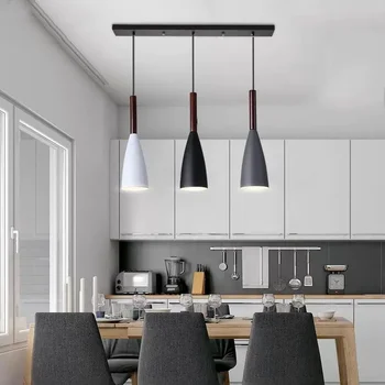 Минималистичный Современный светодиодный подвесной светильник в скандинавском стиле, Подвесная лампа, Обеденный стол, Кухонный остров, Светильник для освещения в помещении, столовая