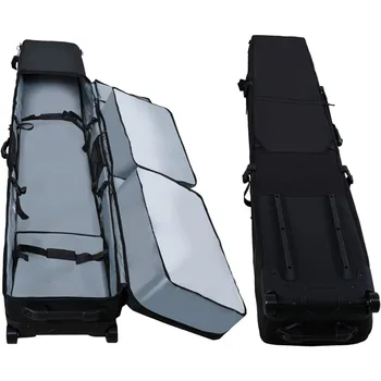 Лыжные сумки для авиаперелетов на колесах -сумка для сноуборда до 210 см, 900D, сверхпрочная водонепроницаемая ткань Оксфорд, сноубординг