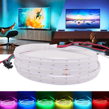 Светодиодная лента 5V COB Light адресуемая SK6812 Полноцветная RGB Dream Color 0.5/1/2/3 m 322 светодиодных пикселя в качестве домашнего украшения WS2812B