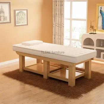 Белая Комфортная Складная кровать, Деревянные Педикюрные кресла для массажа лица, салон красоты Camastro, Доступная Салонная мебель MQ50MB