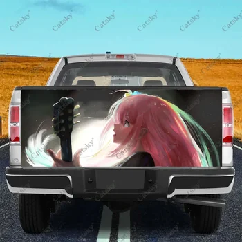Hitori Gotou Милая аниме-девушка, наклейки на грузовик, наклейка на заднюю дверь грузовика, наклейки на бампер, графика для автомобилей, грузовиков, внедорожников