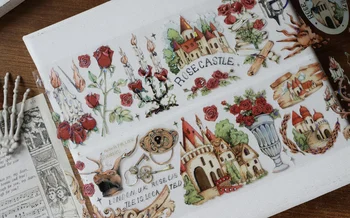 Винтажная лента для Васи с замком из Розового Аппионта для изготовления открыток, Декоративная наклейка для скрапбукинга 