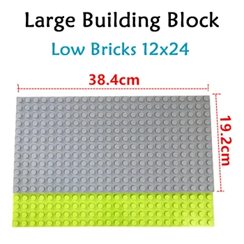 Совместим со строительным блоком Big Low 12x24 с крупными частицами, 4/2 /1шт, строительный блок для сборки развивающих головоломок DIY, настенная сцена