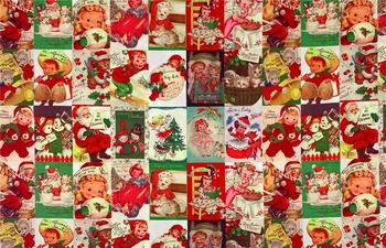 50*145 см Санта-Клаус Ретро Зверушки Полиэстер Хлопчатобумажная ткань для шитья тканей Лоскутное платье Тильда