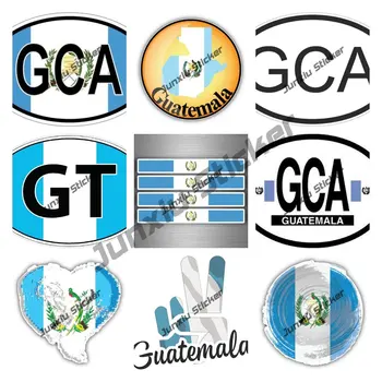 Наклейка Guatemala GT GCA, Наклейка с кодом страны, Флаг Гватемалы, Знак победы, Герб, Гербовый щит, Дорожная марка, Автомобильные аксессуары