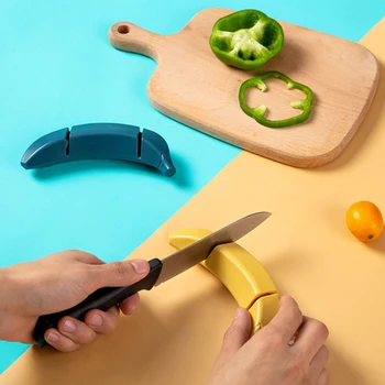 Креативные точилки для кухонных ножей в форме банана, мультяшный банан, тупой фруктовый нож, точилка для ножниц, кухонные принадлежности