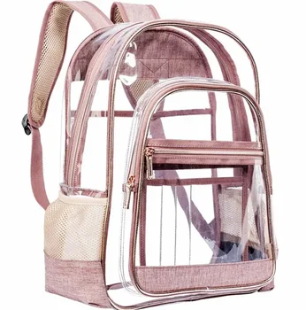 Прозрачный рюкзак из ПВХ, модные водонепроницаемые студенческие школьные сумки, желейный дорожный пляжный набор для плавания, сумка для мужчин, женский рюкзак